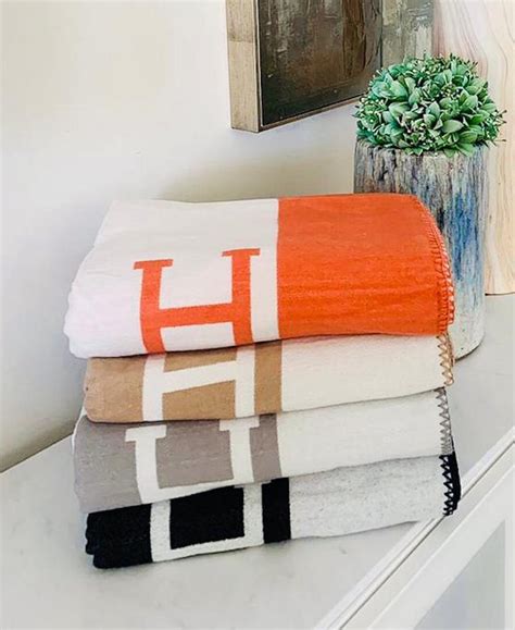 blanket with h on it